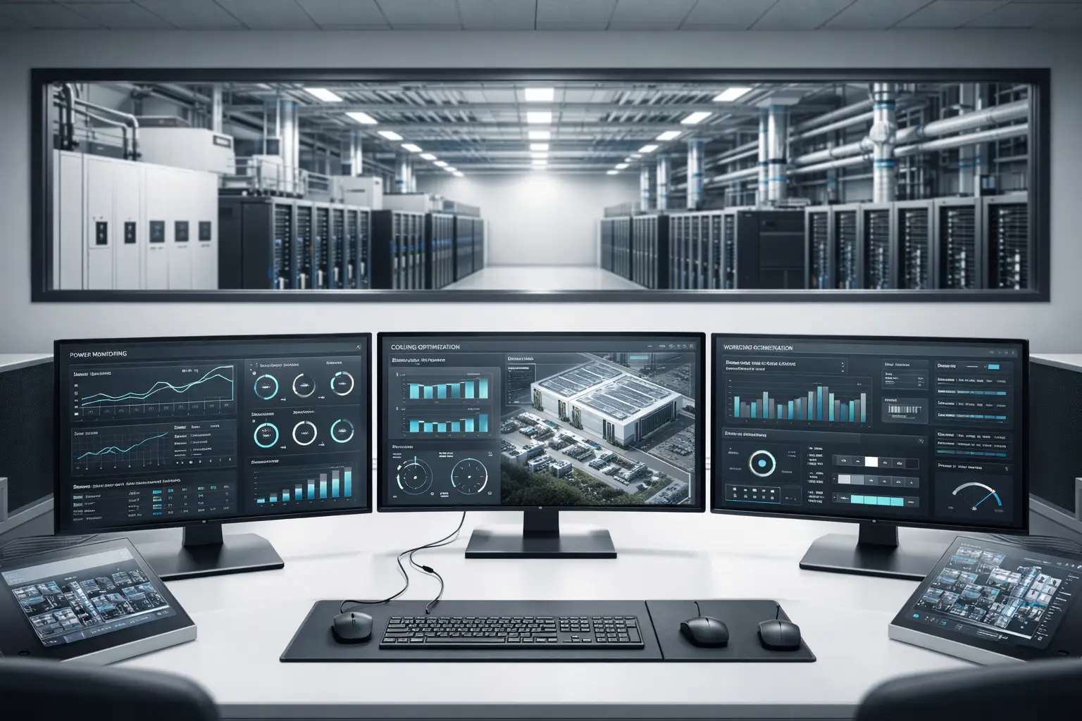 Sala de control del centro de datos de IA