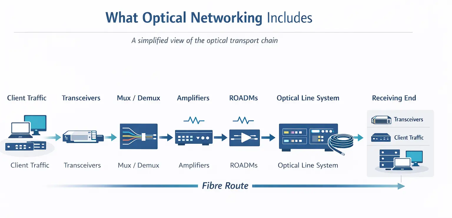 Qué incluyen las redes ópticas